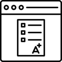 Online Learning Outline Icon vector