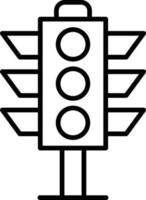 Traffic Light Outline Icon vector