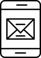 Message Outline Icon vector