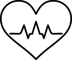 Medical Heart Outline Icon vector