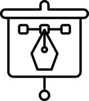 Designing Presentation Outline Icon vector
