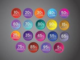 discount promotion round label vector