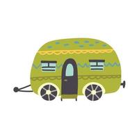 casas camper sobre ruedas vector