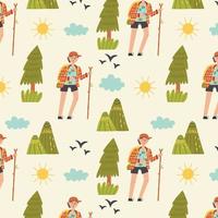 Pattern Scout in a forest of trees vector