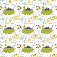 Tracking forest map pattern vector