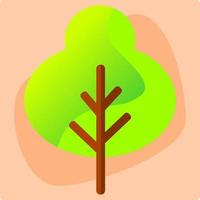 elemento de árbol adecuado para ilustraciones de diseño gráfico 2d. vector