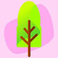 elemento de árbol adecuado para ilustraciones de diseño gráfico 2d. vector