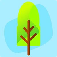 tree element suitable for 2d graphic design illustrations. vector