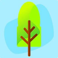 elemento de árbol adecuado para ilustraciones de diseño gráfico 2d. vector