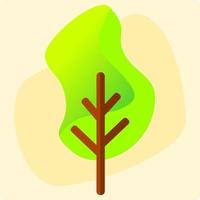 elemento de árbol adecuado para ilustraciones de diseño gráfico 2d. vector