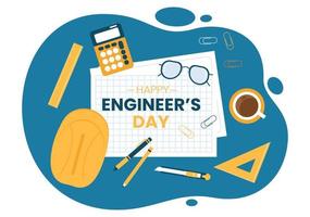 Happy Engineers Day Illustration Commemorative for Engineer vector