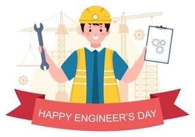 Happy Engineers Day Illustration Commemorative for Engineer vector