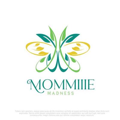 abstract minimalist feminine butterfly logo