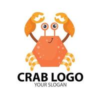 cangrejo logo idea stock vector imagen. añade tu eslogan