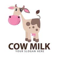 cow's milk vector illustration. Vector icon and logo of cow's milk