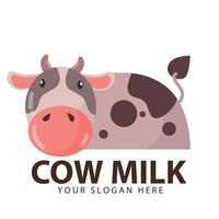 Vector design of healthy cow standing, farm animal. Easy-to-edit vector illustration