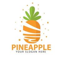 Vector art or flat design for pineapples. pineapple logo