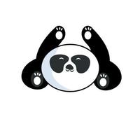 Panda logo silhouette design icon vector. Add your slogan