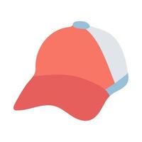 gorra de béisbol de playa, pintada en estilo garabato. colección de verano. ilustración vectorial plana