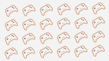 seamless icon vector of joystick game, for fun and game background concept