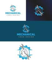 diseño de logotipo mecánico vector
