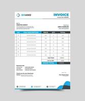 Company Business Clean Modern Corporate Creative Invoice Design template vector