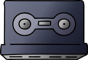 gradient cartoon doodle of a gradient cassette tape vector