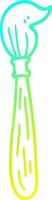 cold gradient line drawing cartoon paint brush vector