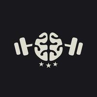 plantilla de logotipo de fitness cerebral definitivo vector