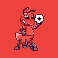 Sports Athletic Ant Kid Mascot Character vector