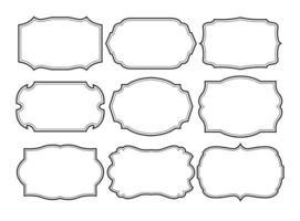 Set of frames border design vintage vector