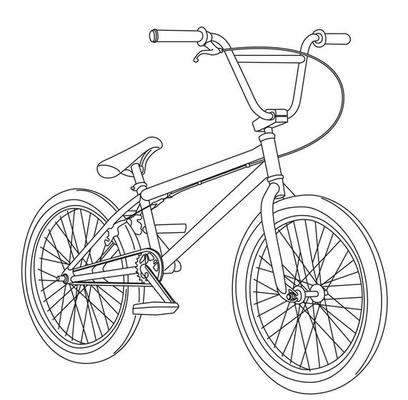 bike outline drawing in eps10