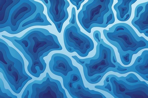 Abstract background with paper cut shape