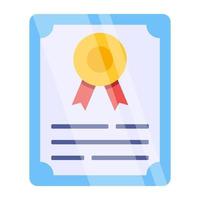 Modern design icon of business certificate vector