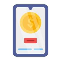 A perfect design icon of mobile money vector