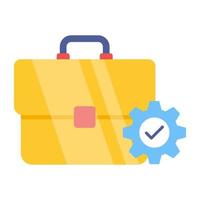 Flat design icon of job management vector