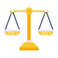 Trendy design icon of balance scale vector