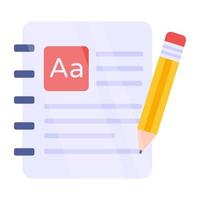 Conceptual linear design icon of notebook vector