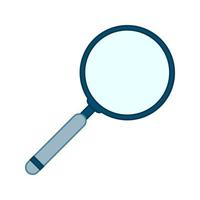 Magnifying glass isolated on white background. Vector illustration