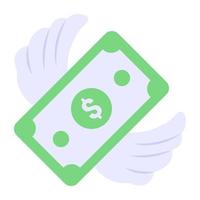 A premium download icon of flying money vector