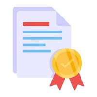 Modern design icon of business certificate vector