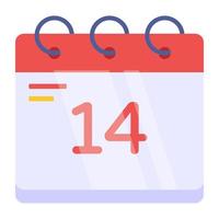 icono de descarga premium del calendario vector