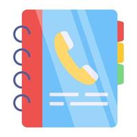 Modern design icon of contacts book vector