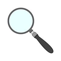 Magnifying glass isolated on white background. Vector illustration