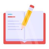 icono de escritura de libros en un diseño perfecto vector