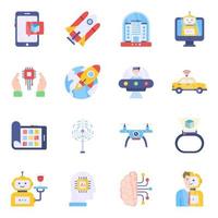 Pack of Miscellaneous Flat Icons vector