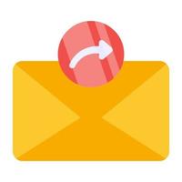 Mail transfer icon, editable vector