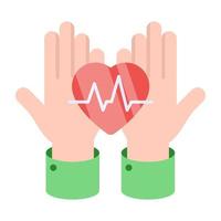 Modern design icon of heart care vector