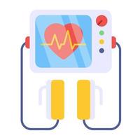 un icono de diseño único del monitor de ecg vector