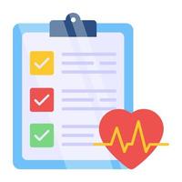 Trendy vector design of heart report